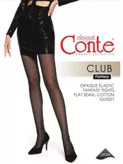 Колготки женские с рисунком «сетка» club nero, , 3, CONTE ELEGANT, - 1