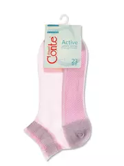 Короткие женские прозрачные носки active с люрексом 229 сиреневый, , 38-39 (25), CONTE ELEGANT, - 3