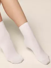 Классические женские носки из органического хлопка biofil® 000 белый, , 25, CONTE ELEGANT, - 3