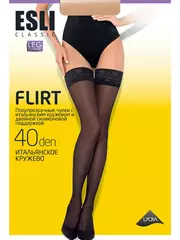 Чулки женские esli flirt 40 new nero, , 27-29 (3/4), ESLI, - 1