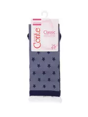 Носки женские classic из вискозы с глянцевым рисунком и декоративной прозрачной сеткой 491 джинс, , 36-37 (23), CONTE ELEGANT, - 3