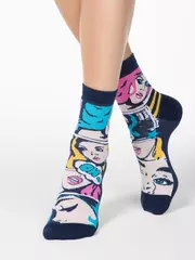 Носки женские conte happy 130 темно-синий, , 38-39 (25), CONTE ELEGANT, - 1