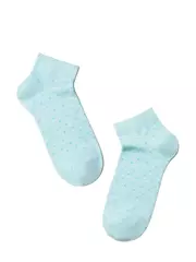 Носки женские esli classic (короткие, 2 пары) 802 бледно-бирюзовый-джинс, , 36-37 (23), ESLI, - 3