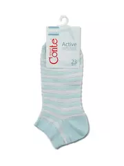 Носки женские хлопковые active (короткие, люрекс) 123 бледно-бирюзовый, , 38-39 (25), CONTE ELEGANT, - 2