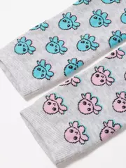 Короткие хлопковые женские носки happy 352 св.серый, , 36-39 (23-25), CONTE ELEGANT, - 5