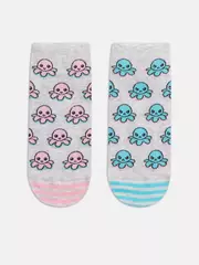 Короткие хлопковые женские носки happy 352 св.серый, , 36-39 (23-25), CONTE ELEGANT, - 6