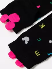 Короткие женские хлопковые носки с рисунками ©disney и пикотом-«язычком» 361 черный, , 36-39 (23-25), , - 4