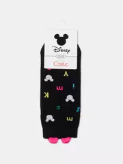 Короткие женские хлопковые носки с рисунками ©disney и пикотом-«язычком» 361 черный, , 36-39 (23-25), , - 6