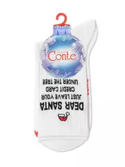 Новогодние женские носки conte new year 279 белый, , 36-39 (23-25), CONTE ELEGANT, - 5