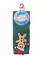 Новогодние женские носки conte new year 652 т.бирюзовый, , 36-39 (23-25), CONTE ELEGANT, - 4