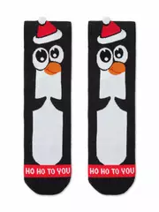 Новогодние женские носки (махровая стопа) new year 650 черный, , 36-39 (23-25), CONTE ELEGANT, - 2