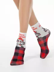 Носки женские с новогодними рисунками fantasy 70 конте 085 mix, , 36-39 (23-25), CONTE ELEGANT, - 1