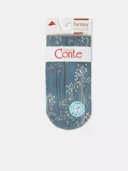Носки женские с принтом из смесовой пряжи с хлопком и льном fantasy 404 джинс, , 36-39 (23-25), , - 5