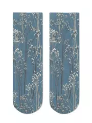 Носки женские с принтом из смесовой пряжи с хлопком и льном fantasy 404 джинс, , 36-39 (23-25), , - 3