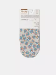 Носки женские с принтом из смесовой пряжи с хлопком и льном fantasy 403 бежевый, , 36-39 (23-25), , - 6