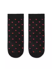 Носки женские с рисунком «сердечки» fantasy 19с-111/1сп nero, , 36-39 (23-25), , - 2