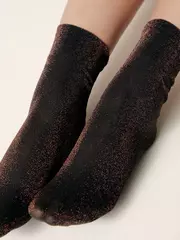 Носки женские сияющие с люрексом conte 21с-84сп shiny copper, , 36-39 (23-25), CONTE ELEGANT, - 2