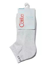 Носки женские хлопковые active (короткие, махр. стопа) 091 светло-серый, , 38-39 (25), CONTE ELEGANT, - 3
