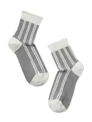 Носки женские хлопковые classic (рельефные) 086 светло-серый, , 36-37 (23), CONTE ELEGANT, - 2