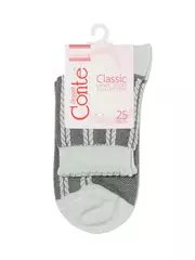 Носки женские хлопковые classic (рельефные) 086 светло-серый, , 36-37 (23), CONTE ELEGANT, - 3