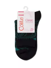 Хлопковые женские носки classic 200 черный, , 36-37 (23), CONTE ELEGANT, - 3