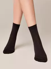 Хлопковые женские носки conte classic 000 графит, , 38-39 (25), CONTE ELEGANT, - 2