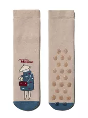 Носки женские хлопковые happy 295 (махровые, антискользящие) бежевый, , 36-37 (23), CONTE ELEGANT, - 2