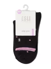 Носки женские хлопковые esli classic 198 черный, , 38-39 (25), ESLI, - 3