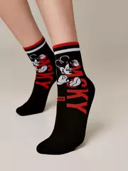 Носки женские хлопковые ©disney 367 черный, , 36-39 (23-25), , - 2