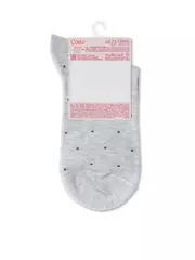 Хлопковые женские носки classic с пикотом «puppy» 252 светло-серый, , 36-38 (23-25), CONTE ELEGANT, - 4
