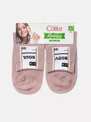 ​носки женские хлопковые happy 290 бежевый, , 36-39 (23-25), CONTE ELEGANT, - 6