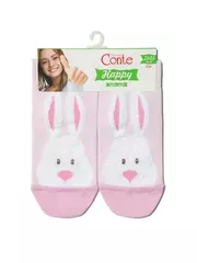 Хлопковые женские носки happy с пушистым рисунком "зайчик" 420 светло-розовый, , 36-39 (23-25), CONTE ELEGANT, - 3