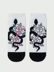 Носки женские хлопковые happy 297 белый, , 36-39 (23-25), CONTE ELEGANT, - 3