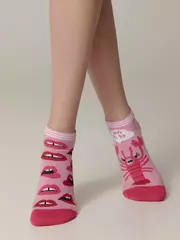 Носки женские хлопковые happy 336 мальва, , 36-39 (23-25), CONTE ELEGANT, - 2