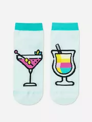 Носки женские хлопковые happy 247 бледно-бирюзовый, , 36-39 (23-25), CONTE ELEGANT, - 3