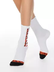 Удлиненные женские носки conte с рисунками ©marvel 178 белый, , 36-39 (23-25), CONTE ELEGANT, - 1