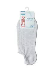 Ультракороткие женские носки active с ажурным переплетением 179 светло-серый, , 39-41 (25-27), CONTE ELEGANT, - 3