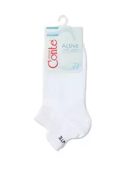 Ультракороткие женские хлопковые носки active с «язычком» 205 белый, , 36-38 (23-25), CONTE ELEGANT, - 4