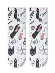 Носки женские хлопковые conte fantasy (короткие, печать) 330 белый, , 36-39 (23-25), CONTE ELEGANT, - 2