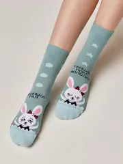 Хлопковые женские носки с рисунками happy (3 пары) 777 ассорти, , 36-39 (23-25), CONTE ELEGANT, - 2