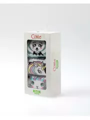 Хлопковые женские носки с рисунками happy (3 пары) 777 ассорти, , 36-39 (23-25), CONTE ELEGANT, - 1