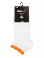 Носки мужские diwari active (короткие) 068 белый-оранжевый, , 40-41 (25), DIWARI, - 2