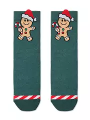 Новогодние мужские носки diwari new year 652 темно-бирюзовый, , 42-45 (27-29), DIWARI, - 2