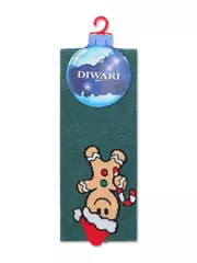 Новогодние мужские носки diwari new year 652 темно-бирюзовый, , 42-45 (27-29), DIWARI, - 3