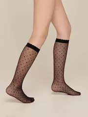 Гольфы детские в "сердечки" molly nero, , 18, CONTE ELEGANT, - 1