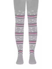 Детские колготки sof-tiki (махровые внутри) с рисунками 398 серый, , 92-98 (14), CONTE-KIDS, - 1