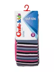 Детские колготки sof-tiki (махровые внутри) с рисунками 395 розовый, , 92-98 (14), CONTE-KIDS, - 2