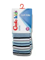 Детские колготки sof-tiki (махровые внутри) с рисунками 395 светло-голубой, , 92-98 (14), CONTE-KIDS, - 2