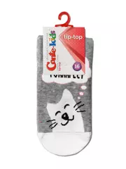 Антискользящие носки tip-top с рисунками "кот purrrfect" 403 серый, , 16, CONTE-KIDS, - 2