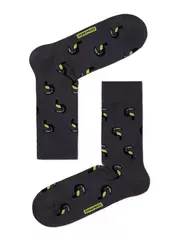 Хлопковые носки happy с рисунками "туканы" 081 темно-серый, , 40-41 (25), DIWARI, - 1